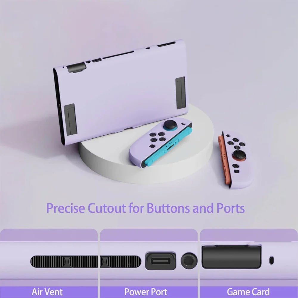 Purple Silicone Protective Cover for Nintendo Switch 2 – Shockproof & Anti-Slip Case