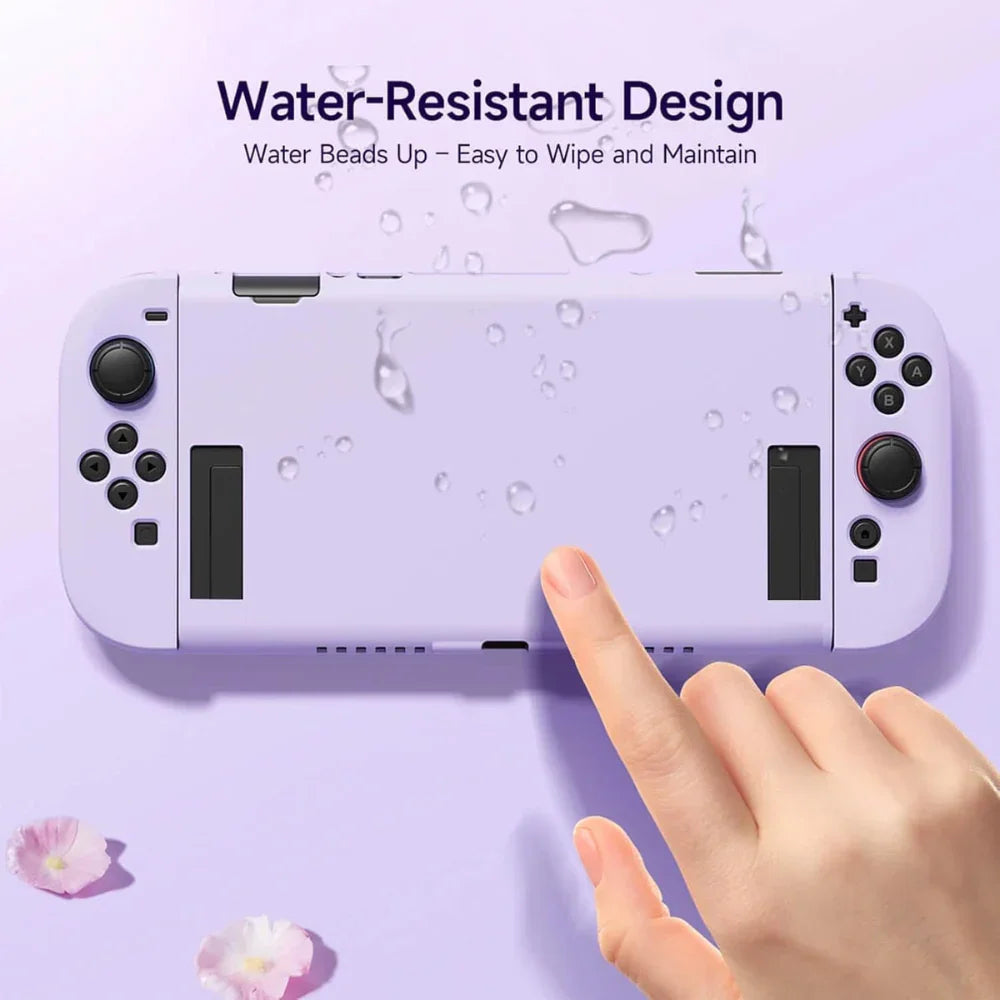 Purple Silicone Protective Cover for Nintendo Switch 2 – Shockproof & Anti-Slip Case