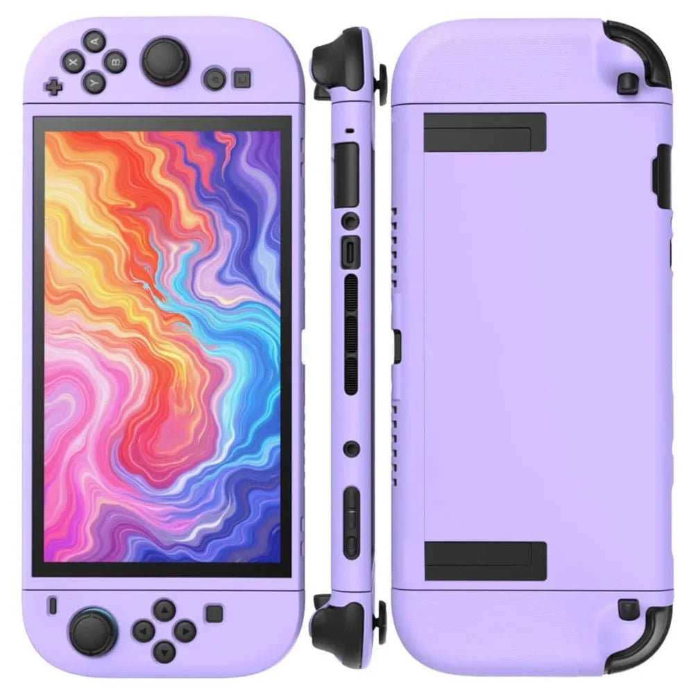 Purple Silicone Protective Cover for Nintendo Switch 2 – Shockproof & Anti-Slip Case