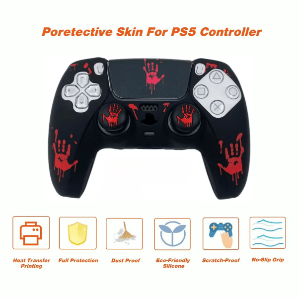 Hand Print PS5 Skin Set - Pro Red - Kool Millennials
